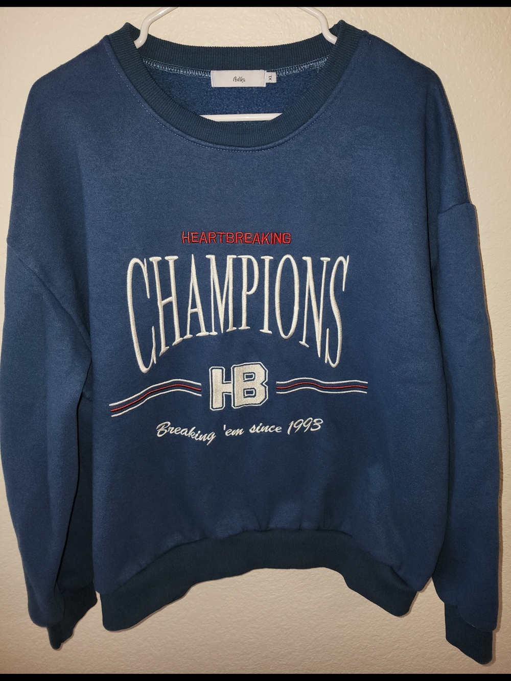 Adika Navy Blue "Champions" Graphic Sweatshirt